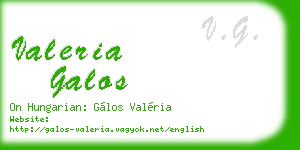 valeria galos business card