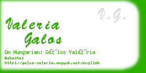 valeria galos business card